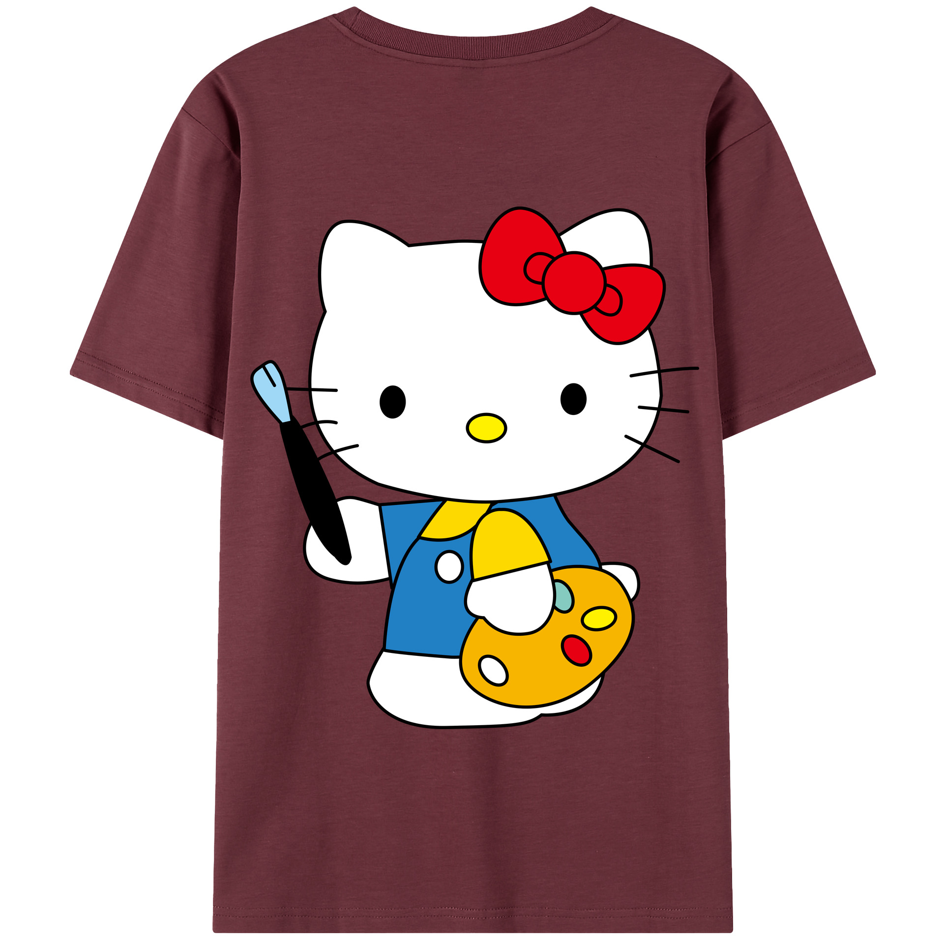 （画像用） Hello Kitty ハローキティ 綿100％半袖Tシャツ（背面プリント）
